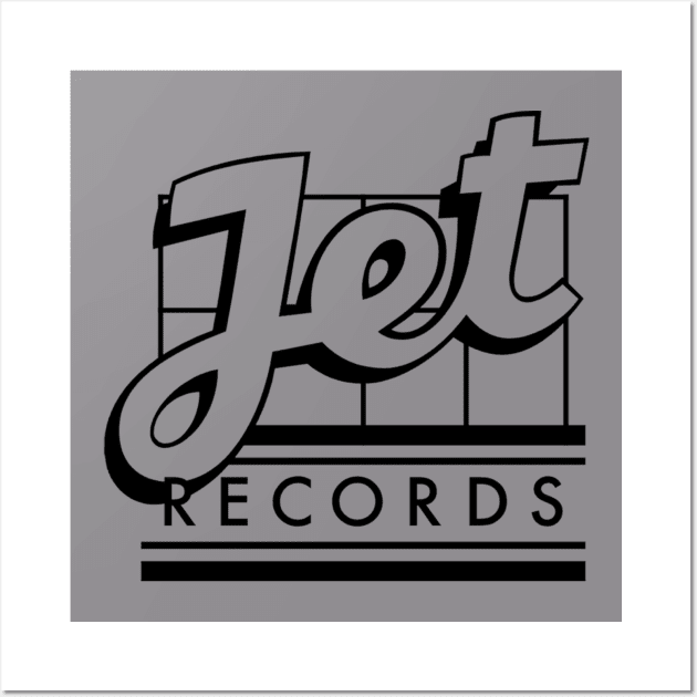 Jet Records Black Wall Art by Ipung